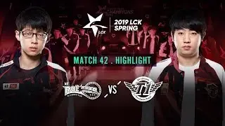[2019 LCK SPRING] 0220 Match42 : SKT vs KT Highlight