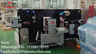 DBMQ-S370 Label Semi Rotary Die Cutting Slitting Machine Test Video Before Ship To USA#usa #label