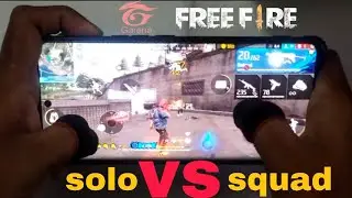 solo vs squad 💪 free fire 2finger Gamer in 🔥 Handcam power 