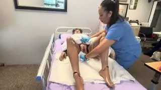 Perineal care for a female resident