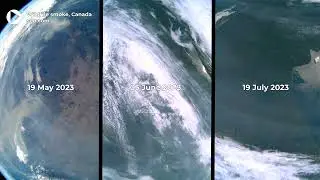 Canadian Wildfire Smoke 2023 | Earth from Space | Sen Satellite Video