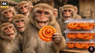 &ldquo;बंदरों ने गाँव में मिलकर बनाई कुरकुरी जलेबी | Monkeys Made Crispy Jalebi in Village&rdquo;