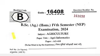 Agri - informatics by Rahul Maurya ll Agri information adda