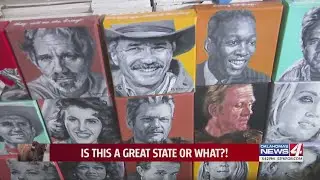 An Edmond artist paints famous Oklahoma musicians