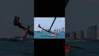 💨⛵ Flying on Water!  #oceanwonder #racing #catamaran