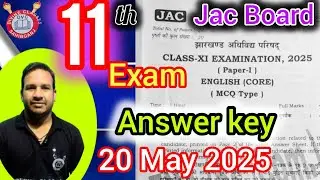 Class 11th English core Answer key jac  Board 2025
