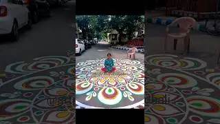 Puja special Road alpona design. #alpona #art #tranding #sorts #youtubeshorts #viral #colourful
