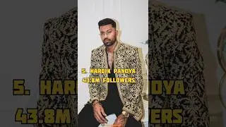 Top 10 cricketers with most instagram followers🔥 #shots #cricket #hardikpandya