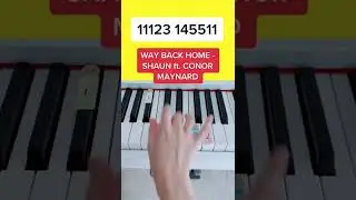 Way Back Home - SHAUN ft. Conor Maynard (Piano Tutorial) #easypianotutorial #waybackhomeshaun