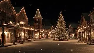 Small Town Christmas Main Street Ambience (1 Hour)