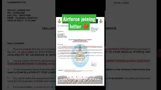 My Agniveer joining letter,😊 Airforce joining letter 🎉❤️