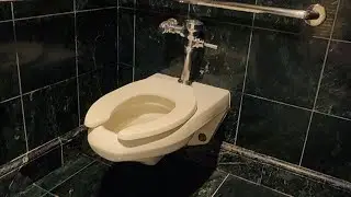 Kohler Kingston WG Toilet Flush | Men’s Restroom | Pool Area, The Langham Hotel, Pasadena California