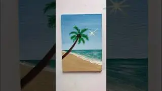 ✨Seashore🌊🏝️ #inspired #painting #art #acrylicpainting #shortsvideo #drawing #sea