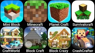 Mini Block Craft,Minecraft,Planet Craft,Survivalcraft,Craft World,Multi Block Craft,Block Crazy
