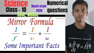 Class 10 | Light Reflection Mirror formula and Numerical question Solving for board exam 2026 |