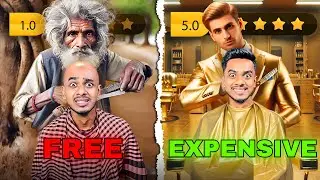 Free VS Expensive Hair Cut 🔥 কোনটা best hair cut 🤔
