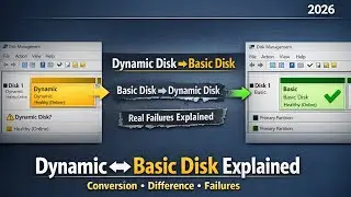 Dynamic Disk to Basic Disk Explained | Disk Management Conversion, Differences & Real Failures(2026)
