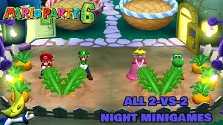 Mario Party 6 - All 2 vs 2 Night Minigames