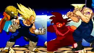 GENERAL BLUE AND GOKU vs. MAJIN VEGETA and BABIDI FT2 - Hyper Dragon Ball Z: Proto Build (Mugen)