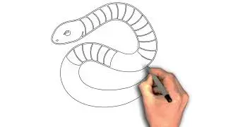 How to Draw a Caecilian &mdash; Step-by-Step Line Art Guide
