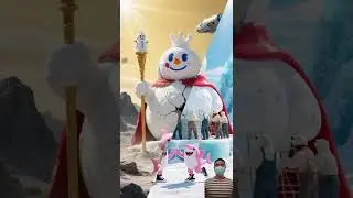 🦈From statue chaos to cheering🗿❄️💪#shark #whale #ocean #shorts
