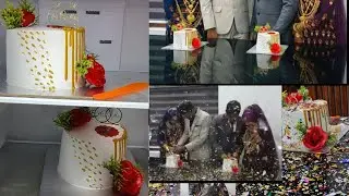 Wedding cakes cutting| simple weddingcake design|HAMDU'S KITCHEN