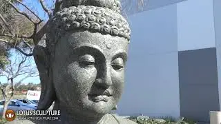 Large Stone Meditating Japanese Buddha Garden Statue www.lotussculpture.com