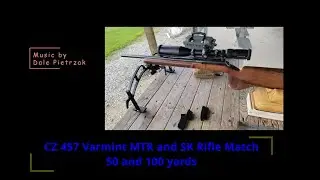 Стрельба из винтовки CZ 457 Varmint MTR с использованием SK Rifle Match с сошками Sinclair на расстоянии 50 и 100 ярдов