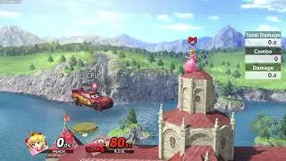 Modded Smash Bros Ultimate - Princess Peach taunt animations with her pink parasol