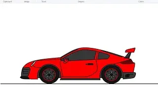 How to draw sports car 🚗 in ms paint 🎨 amazing car design 