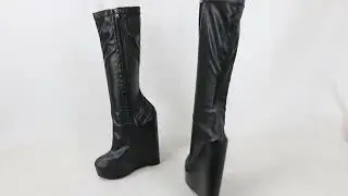 Sorbern Sexy Stretched Knee High Boots Unisex 20Cm High Heel Shoes