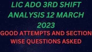 lic ado 3rd shift analysis 2023 12 march#licado
