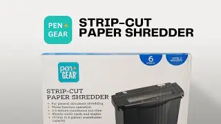 Pen + Gear Strip-Cut Paper Shredder