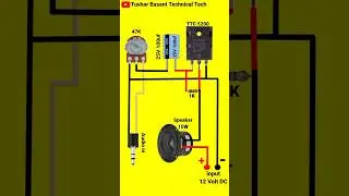 TTC5200 Transistor Audio Amplifier 12 volt Connection #shorts