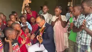Peter Kuo Playing Violin In Uganda 