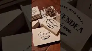 Stamping wooden/gift boxes with my Lavendea stamp. Such a satisfaction #diyideas #diysoap #packing