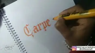 Carpe Diem -  Chisel marker Calligraphy | Fabulous Handwriting with marker | RK Artz