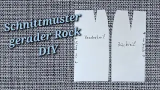 Einfache Schnittkonstruktion f&uuml;r einen geraden Rock / Grundschnittmuster