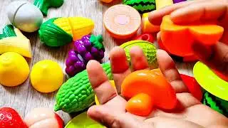 Cutting Plastic Fruit and Vegetables Peach Crab | Plastic vs Squishy ASMRHi  really like ASMR video