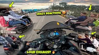 HYPER CITY RIDE With LOUD EXHAUST 🔥| CRAZY PUBLIC REACTIONS 😍
