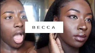 &pound;500 FULL FACE OF BECCA COSMETICS | EVERYDAY MAKEUP FOR DARK SKIN