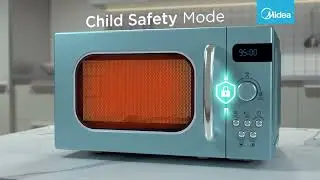 Midea New Retro  21L Microwave Oven - Midea AM821C2RA(GN)