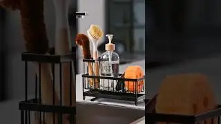 Cisily Black Sponge Holder for Kitchen Sink, Sink Caddy Organizer #kitchen #usa #newyork