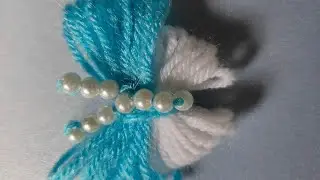 Super Easy Idea of Making a Beautiful Woolen Butterfly 🦋🦋 with a hair comb..#handembroidery