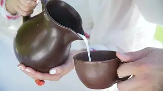 Pouring From Milk Jug Stock Video