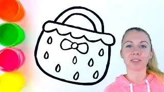 Strawberry Handbag Drawing and Coloring