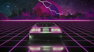 Retrowave loop future car