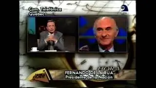 Fernando de la R&uacute;a  - Bush desde Quebec HORA CLAVE Programa 19-4-2001 (Mariano Grondona)