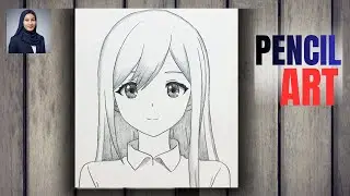 Beautiful Anime Girl Drawing | Easy Anime Girl Sketch | Easy Pencil Art for Beginners
