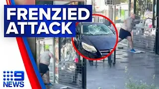 Restaurants smashed up in frenzied attack in Sunshine, Victoria | 9 News Australia